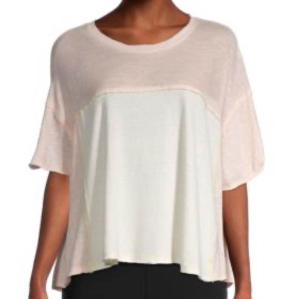 Free People Gym Class Cotton Color Block T-Shirt... Size M / 100% cotton